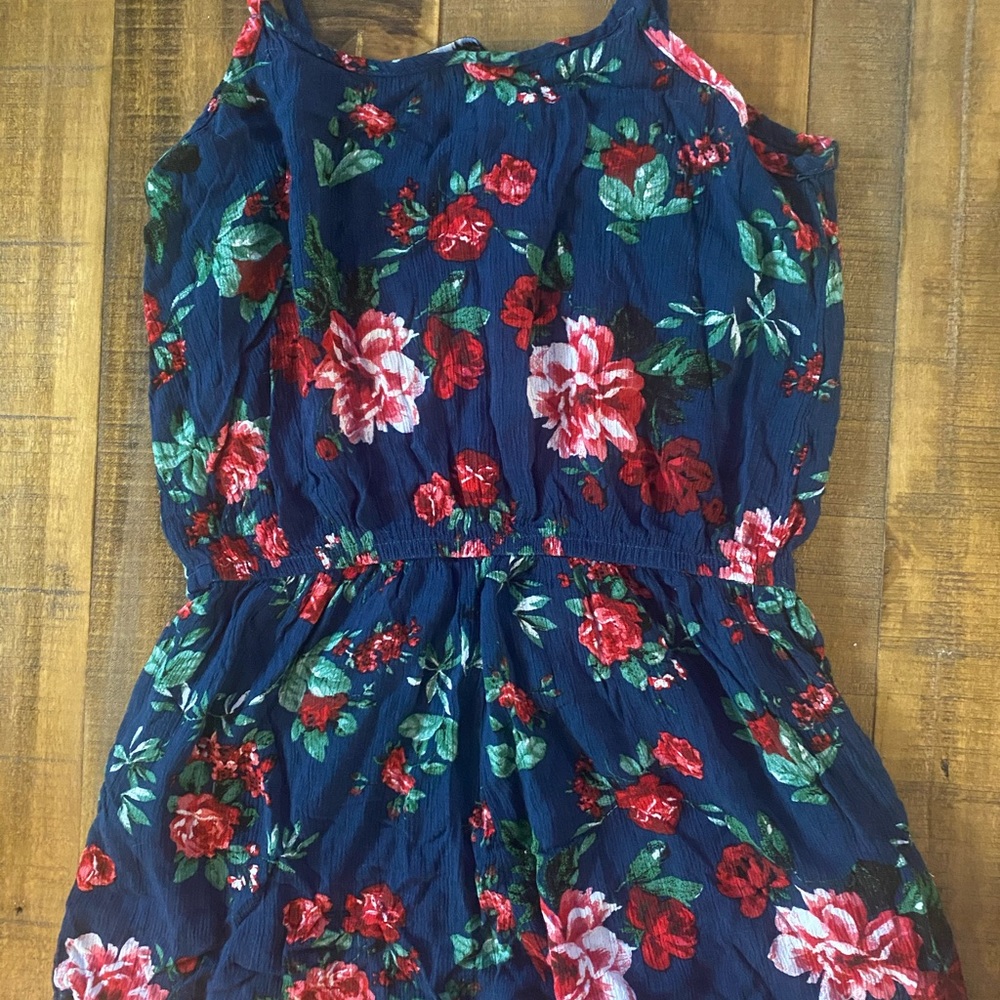 Spaghetti strap floral romper